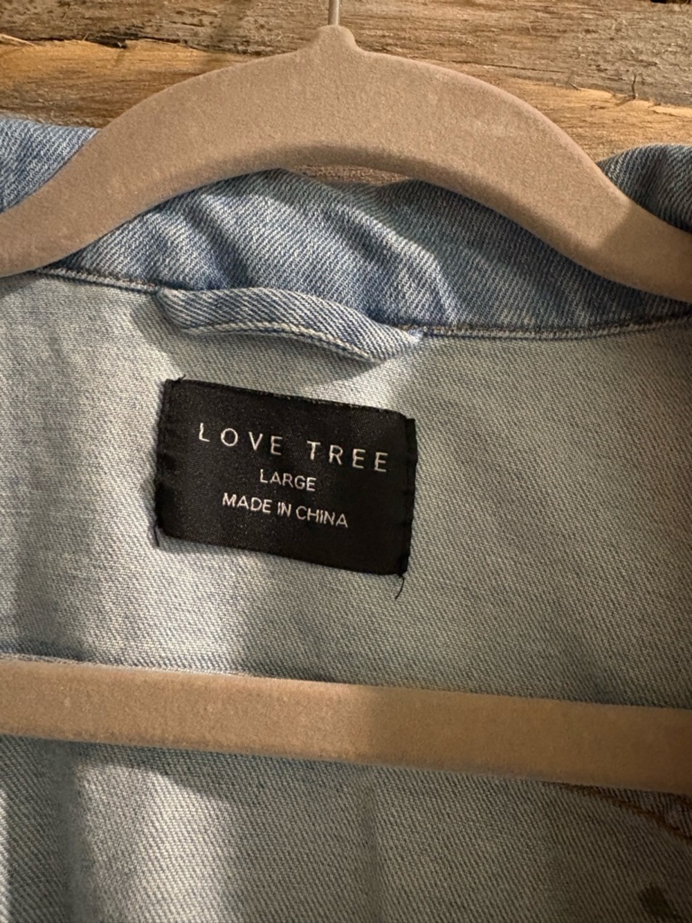 Light Wash Crop Denim Jacket - Light Blue - Picture 2 of 6